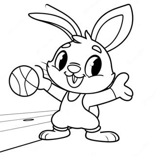 Lola Bunny Spelar Basket Malarbild 14151-11132