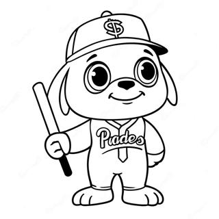 Sot Padres Maskot Malarbild 21983-17374