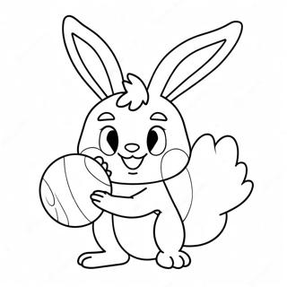 Sot Scorbunny Som Leker Med En Boll Malarbild 24833-19615