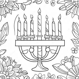 Hanukkah Menorah Farglaggningssida 260-207