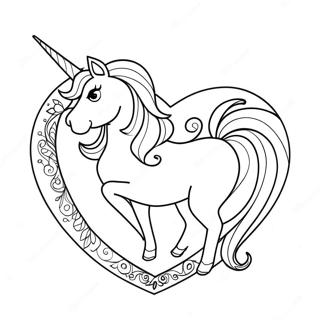 Unicorn Hjarta Farglaggningssida 33623-26589