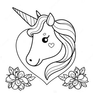 Unicorn Hjarta Farglaggningssida 33623-26590