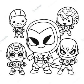 Baby Marvel Söta Chibi Avengers Målarbilder