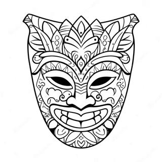 Tropisk Tiki Mask Farglaggningssida 39344-31111