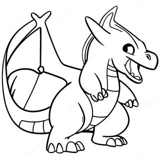 Charizard Som Andas Eld Farglaggningssida 39414-31167