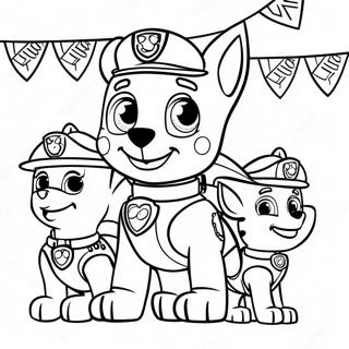 Paw Patrol Fodelsedagsfirande Farglaggningssida 41173-32532