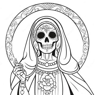 Santa Muerte Malarbild 45733-36142