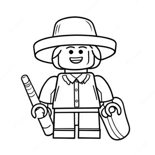 Rolig Lego Minifigur Med Hatt Malarbild 45884-36275