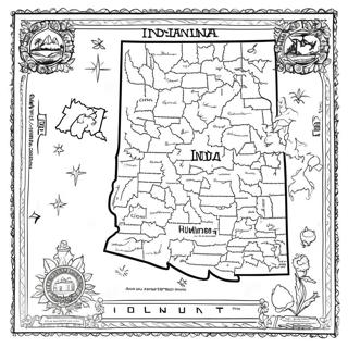 Indiana Stat Outline Malarbild 47243-37351