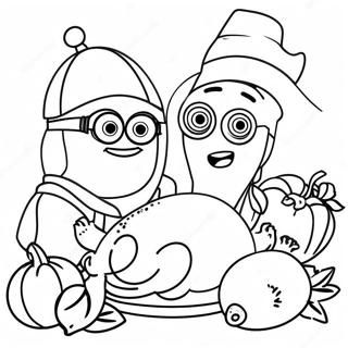 Minion Thanksgiving Fest Farglaggningssida 48523-38368