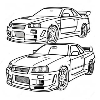 Nissan Skyline Gtr R34 Målarbilder