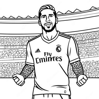 Sergio Ramos Firar Ett Mal Malarbok 57144-45216