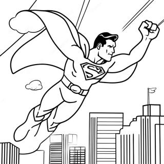 Superhjalte Superman Flygande Malarbild 61584-48737