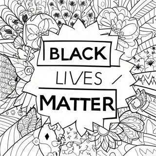 Black Lives Matter Logotyp Malarbok 67844-53696