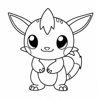 Legendariska Chibi Pokemon Målarbilder